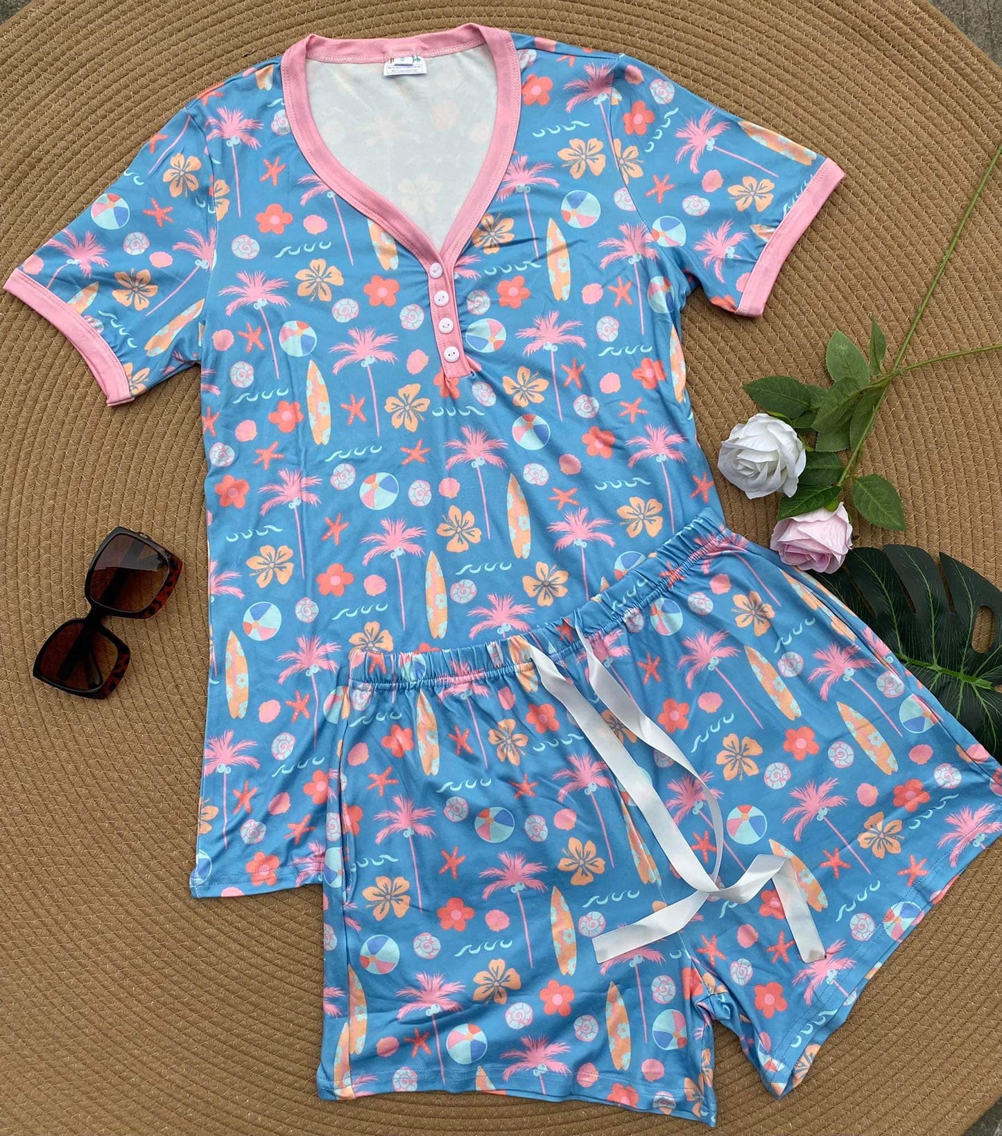 PREORDER: Short Sleeve Pajama Set in Assorted Prints